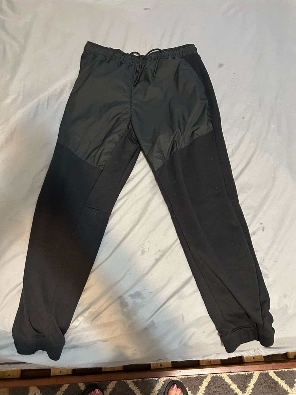 Men's Nike Dri-Fit Black Jogger Pants with Contrast Panels